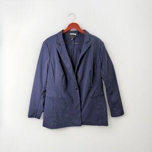 Lane Bryant The Bryant Blazer Women's Plus Size 24 Navy‎ Blue Stretch